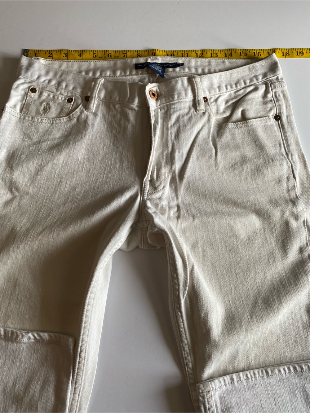 Ralph Lauren Sport women’s White Straight-Leg Jeans - Picture 9 of 12
